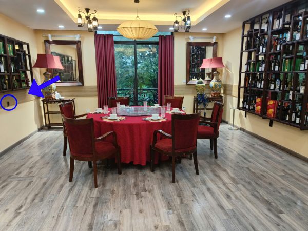 lắp đặt bộ thiết bị tại nhà hàng Hà Nội xưa tại các vị trí thích hợp